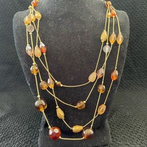 Brown bead necklace